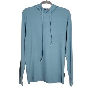 Maui and Sons Blue Thermal Knit Hoodie Size Small NWT